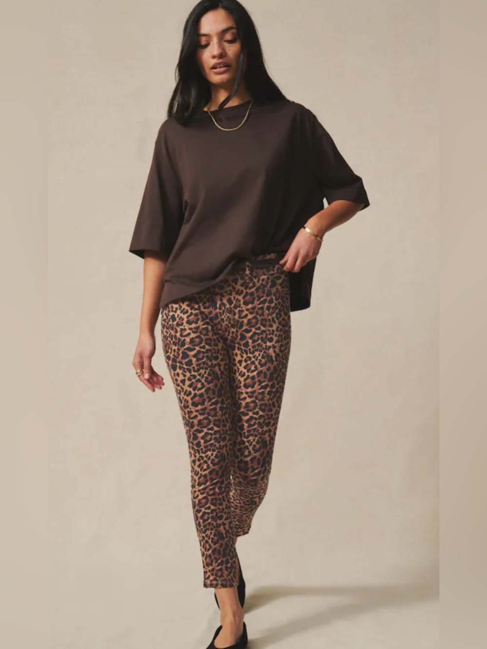 New L&B Lucky & Blessed Leopard Print Skinny Jeans Cropped size small 6
